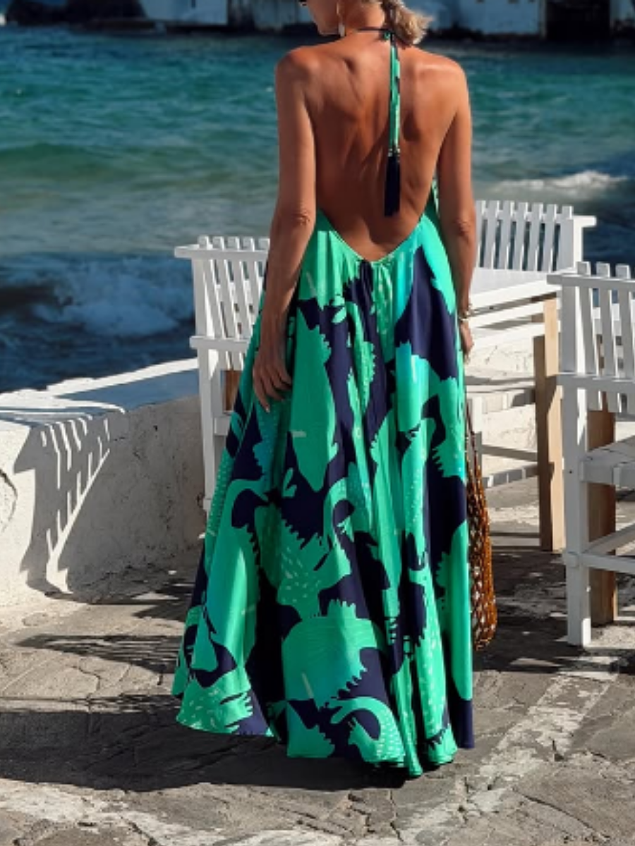 Maxi Halter-neck Dress