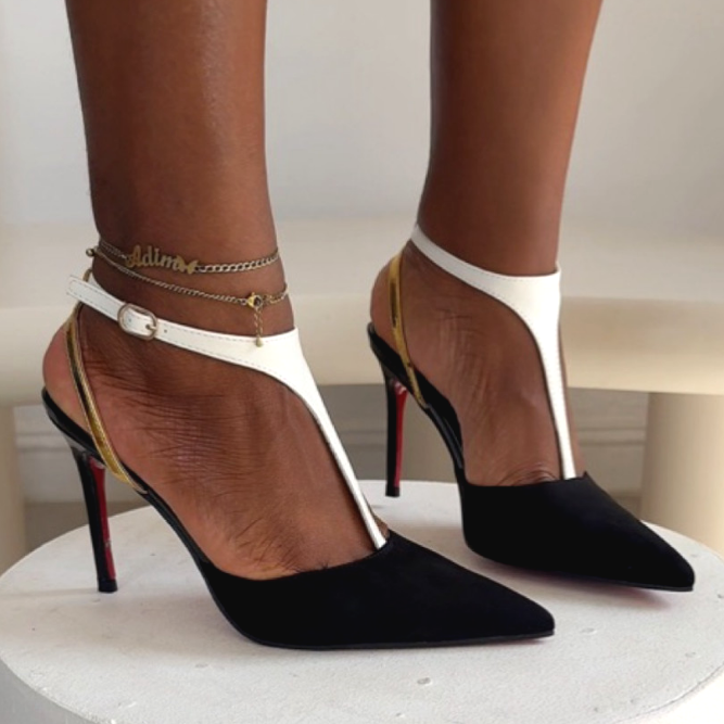 Chic Black White Heels