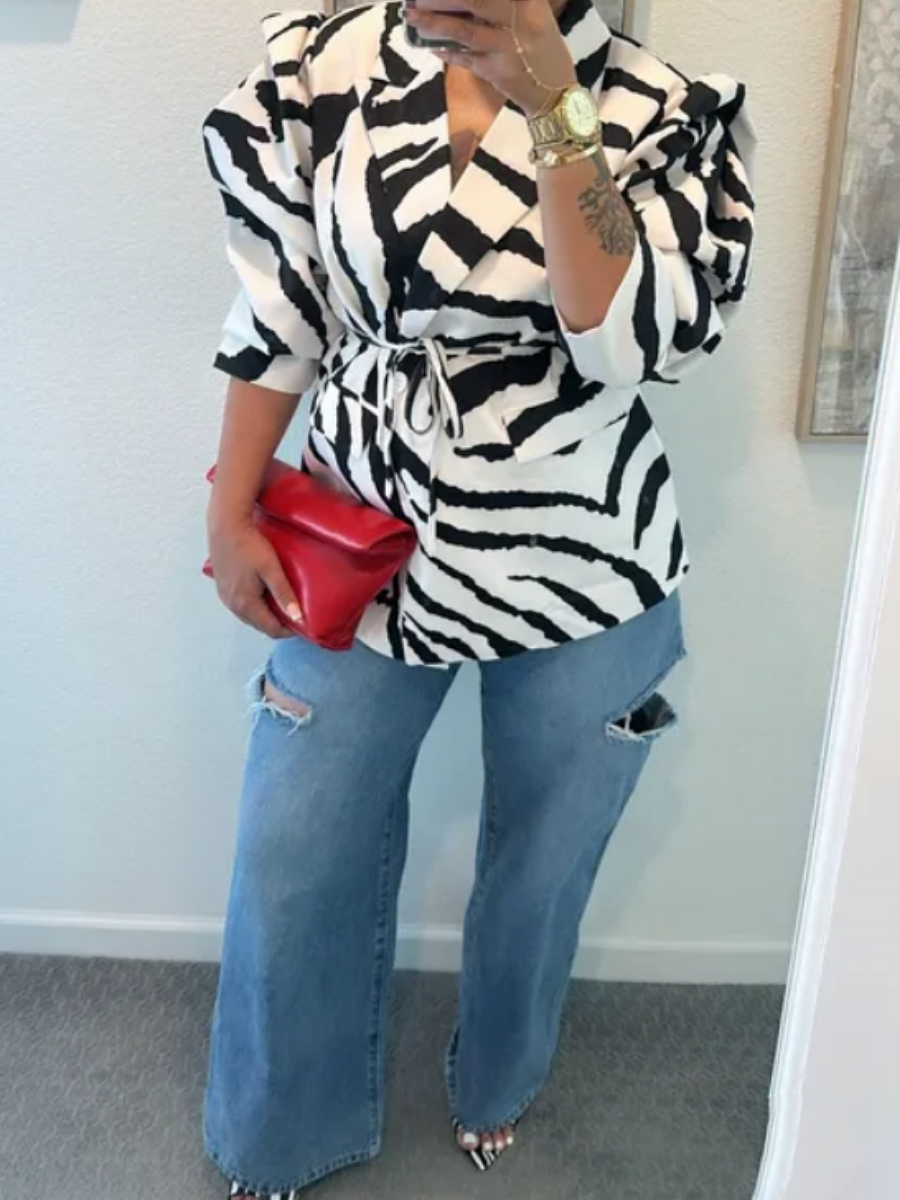 Oversized Zebra Blazer