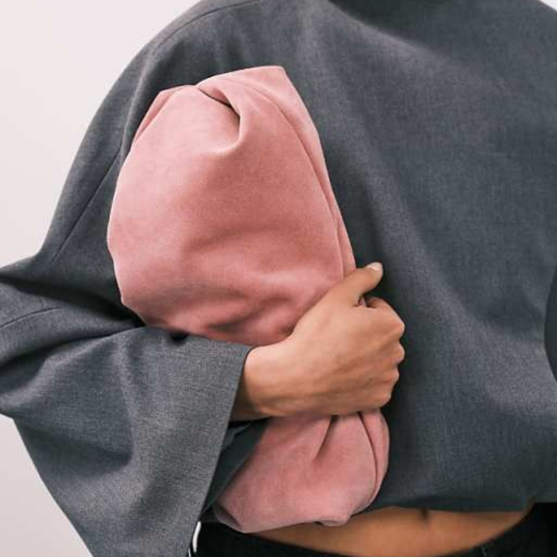 Suede Cloud Clutch Handbag