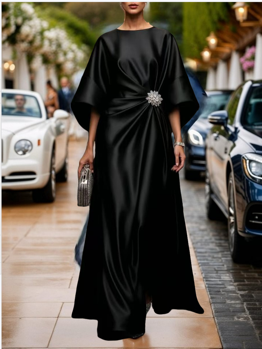 Satin Elegant Midi Dress