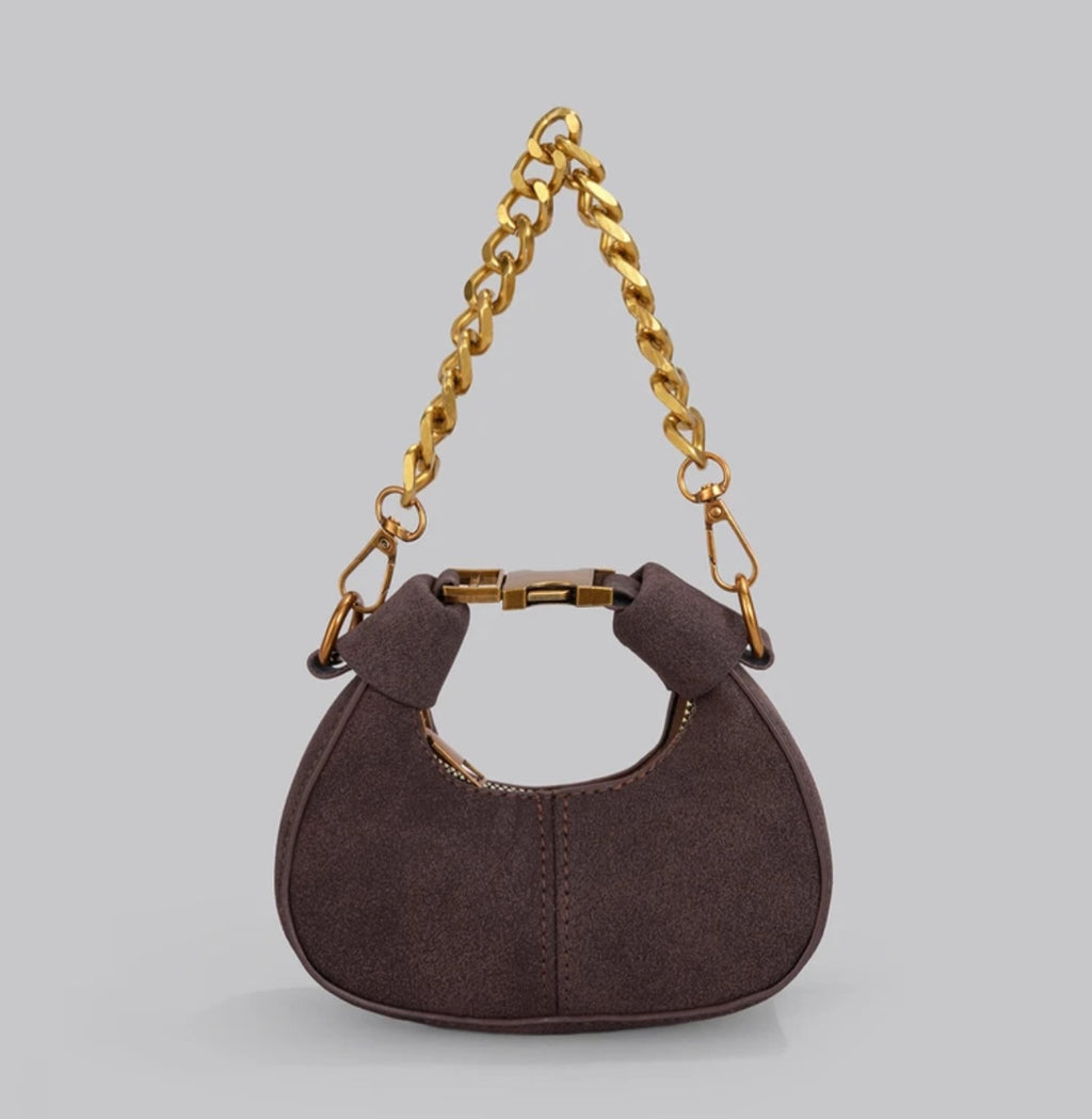 Suede Crossbody Mini Bag
