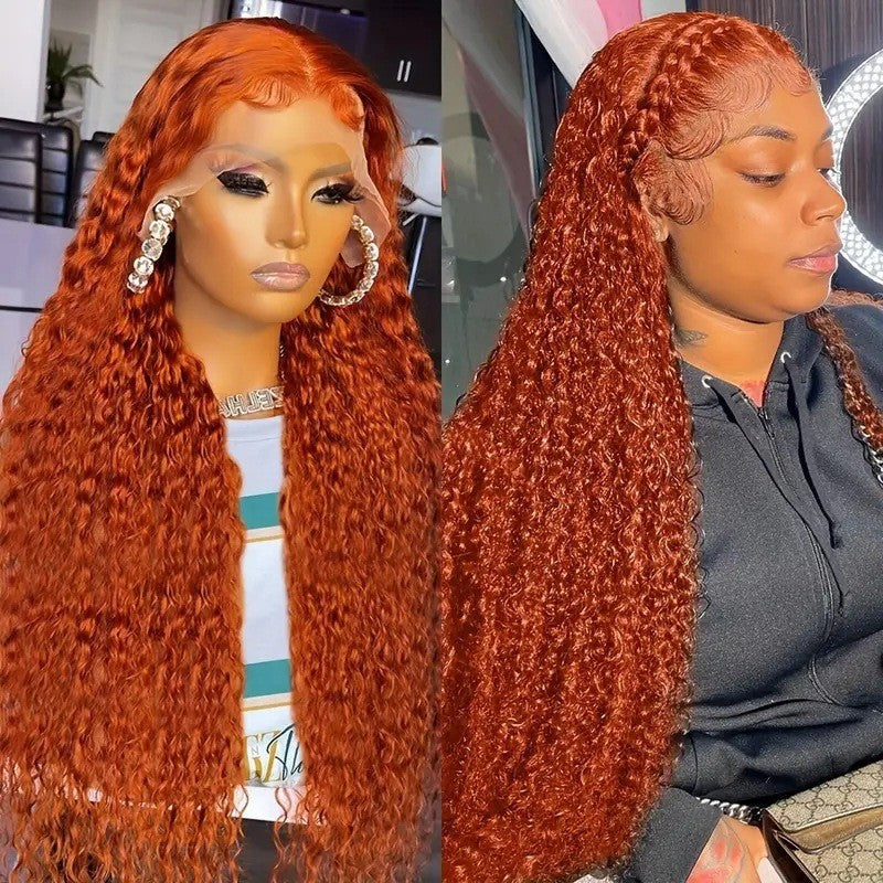 Water Wave Human Hair Wear Go Wigs Lace Frontal Wigs