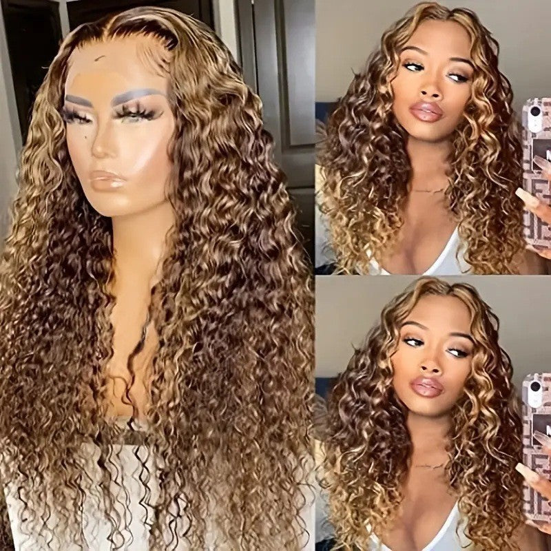 Water Wave Human Hair Wear Go Wigs Lace Frontal Wigs