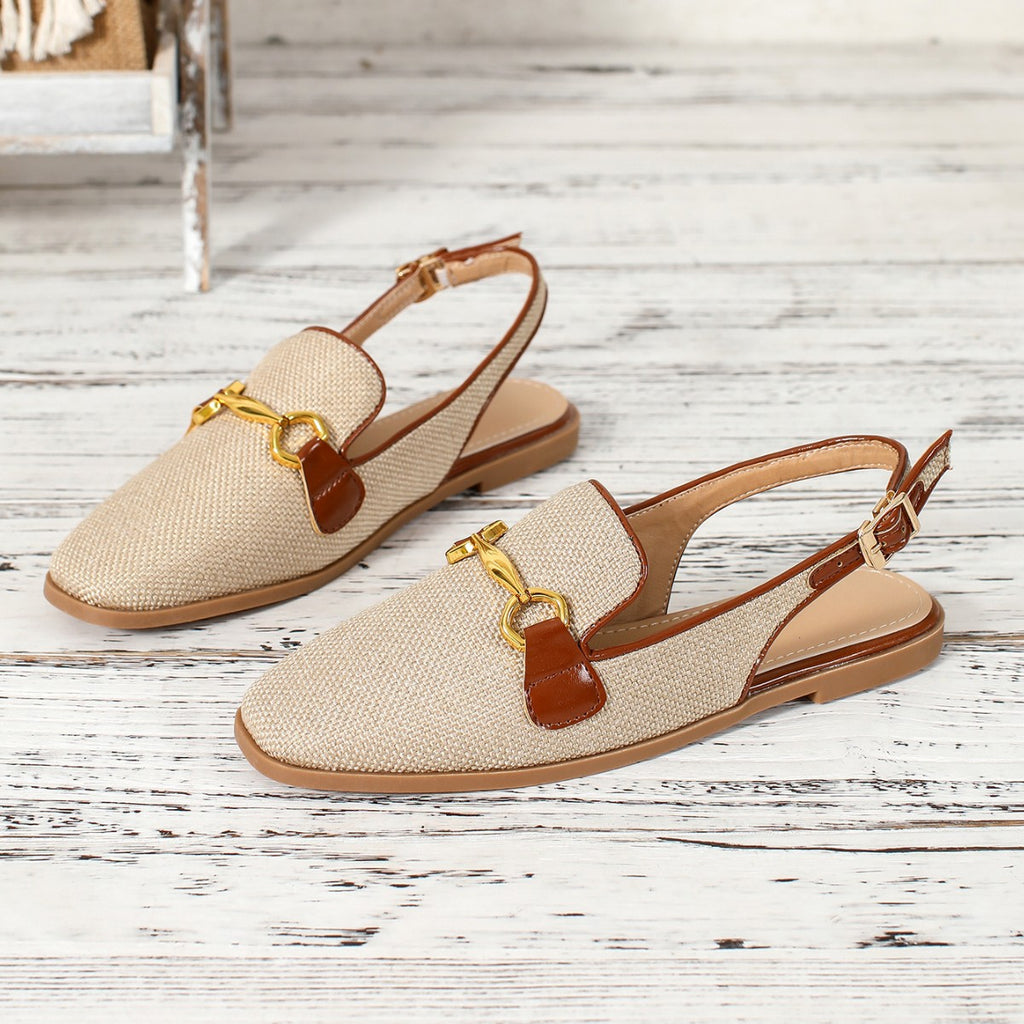 Soft Slingback Flat Dressy Loafers
