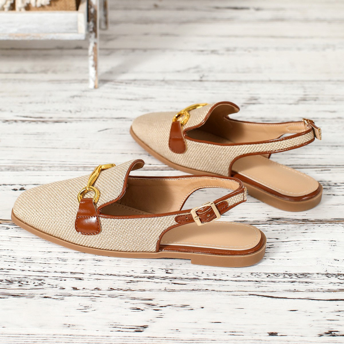 Soft Slingback Flat Dressy Loafers