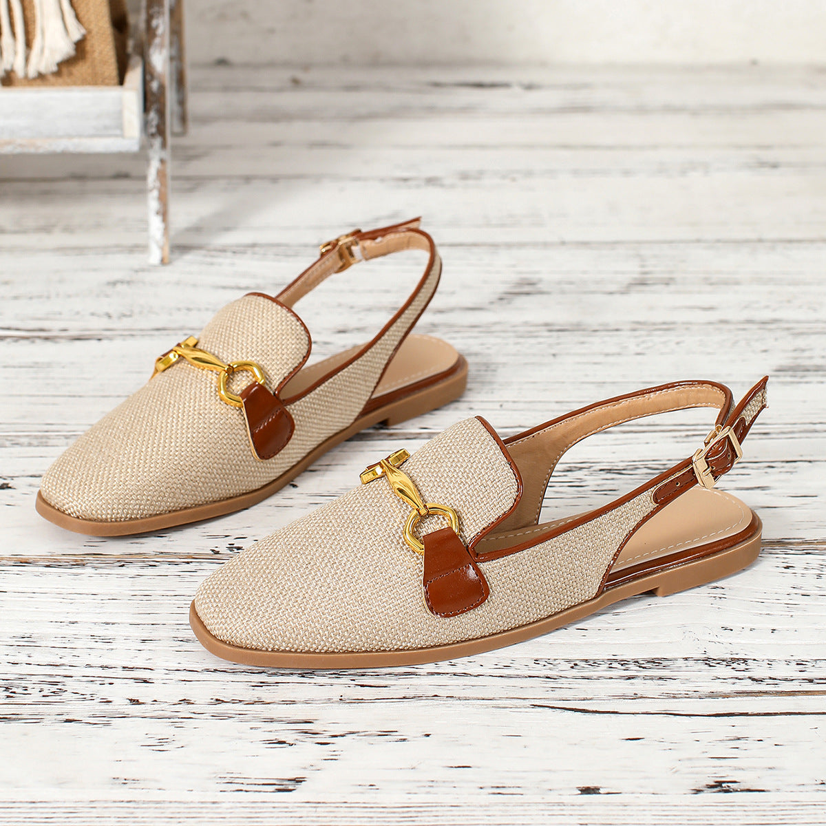 Soft Slingback Flat Dressy Loafers