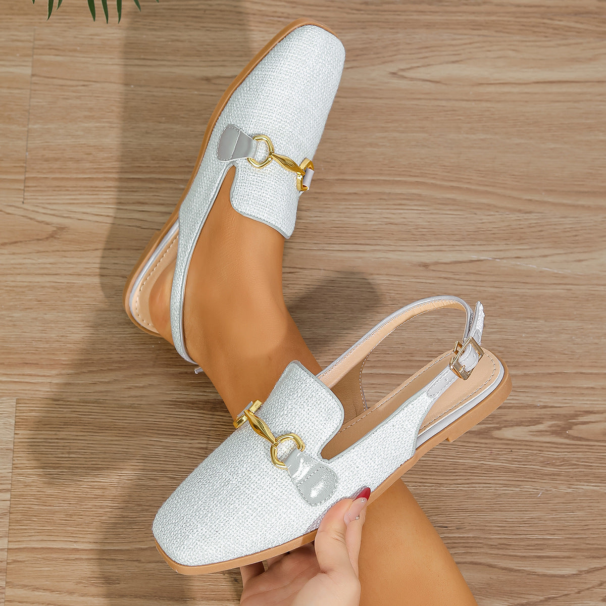 Soft Slingback Flat Dressy Loafers