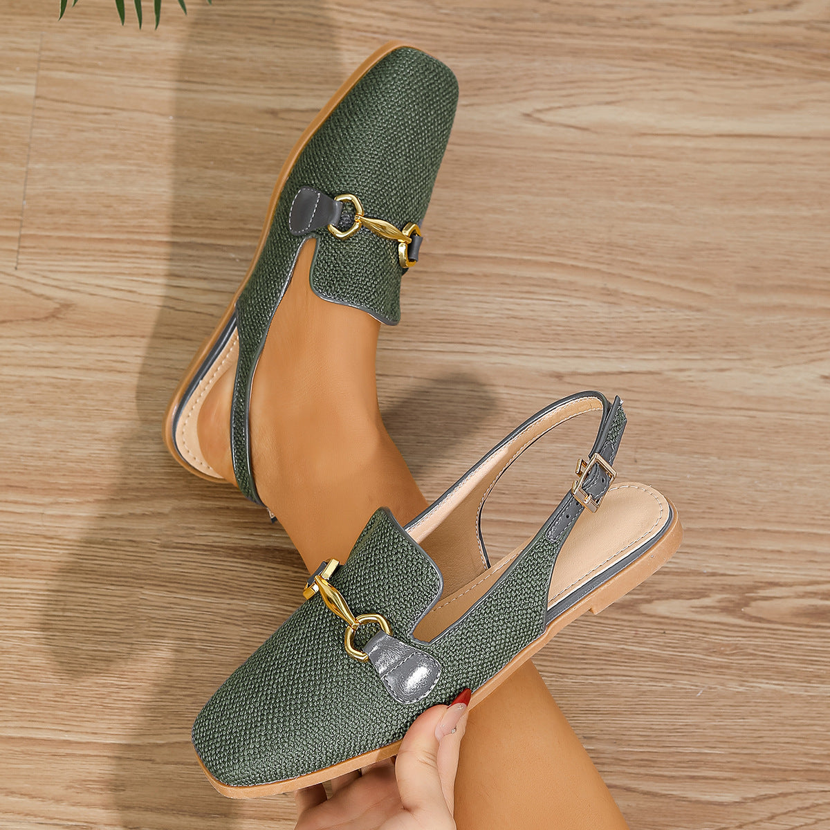 Soft Slingback Flat Dressy Loafers