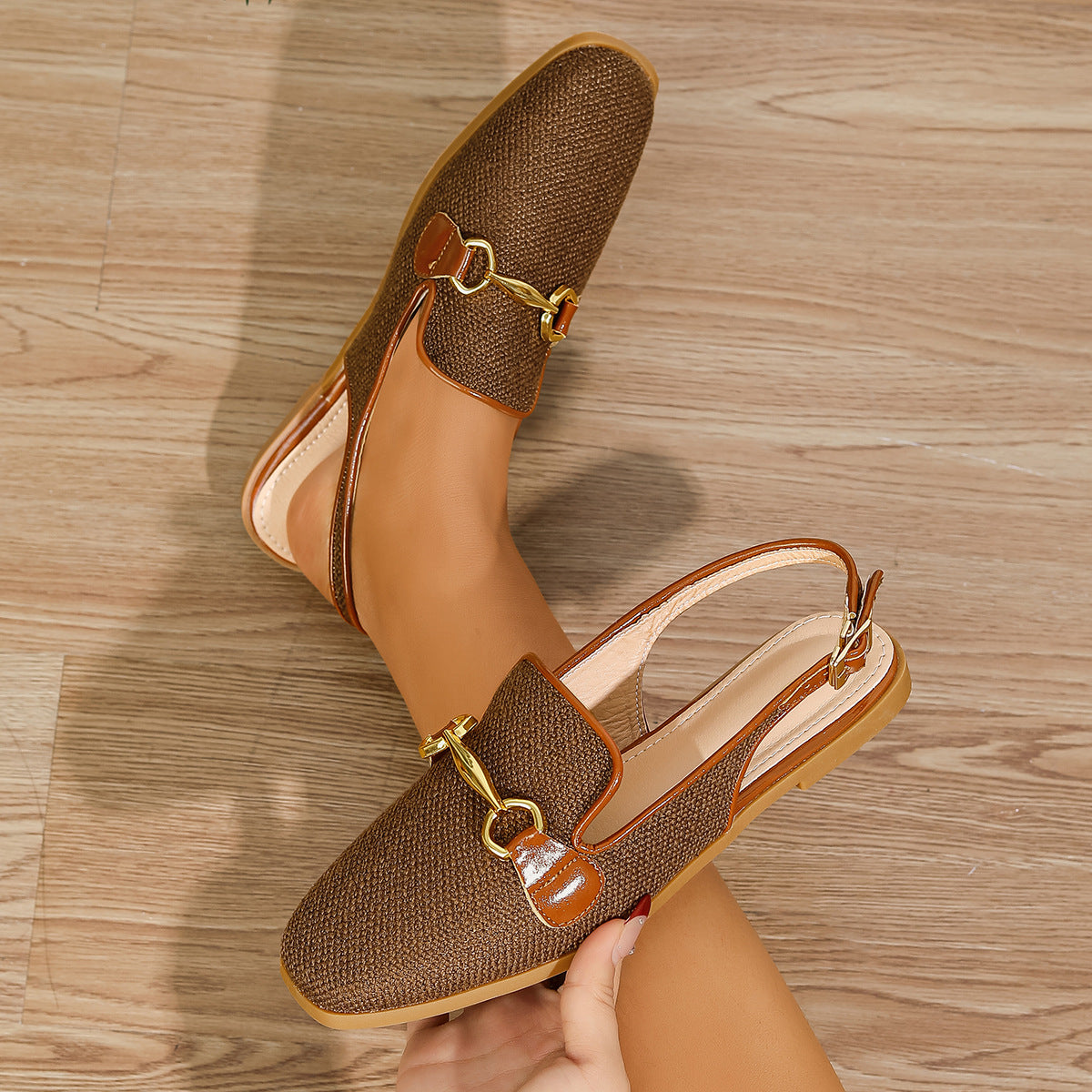Soft Slingback Flat Dressy Loafers