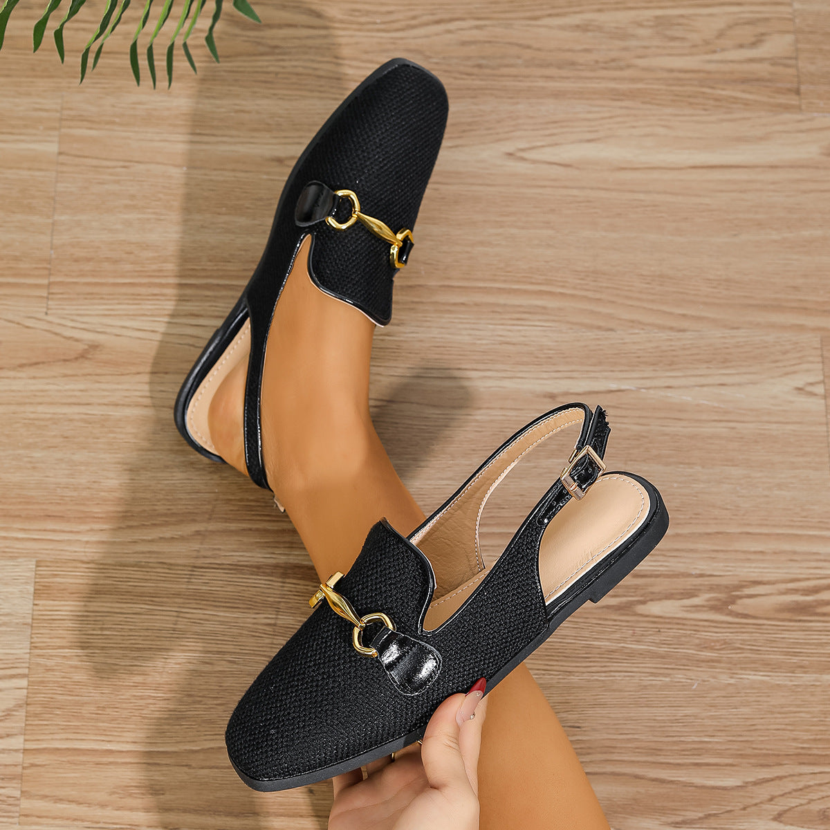 Soft Slingback Flat Dressy Loafers