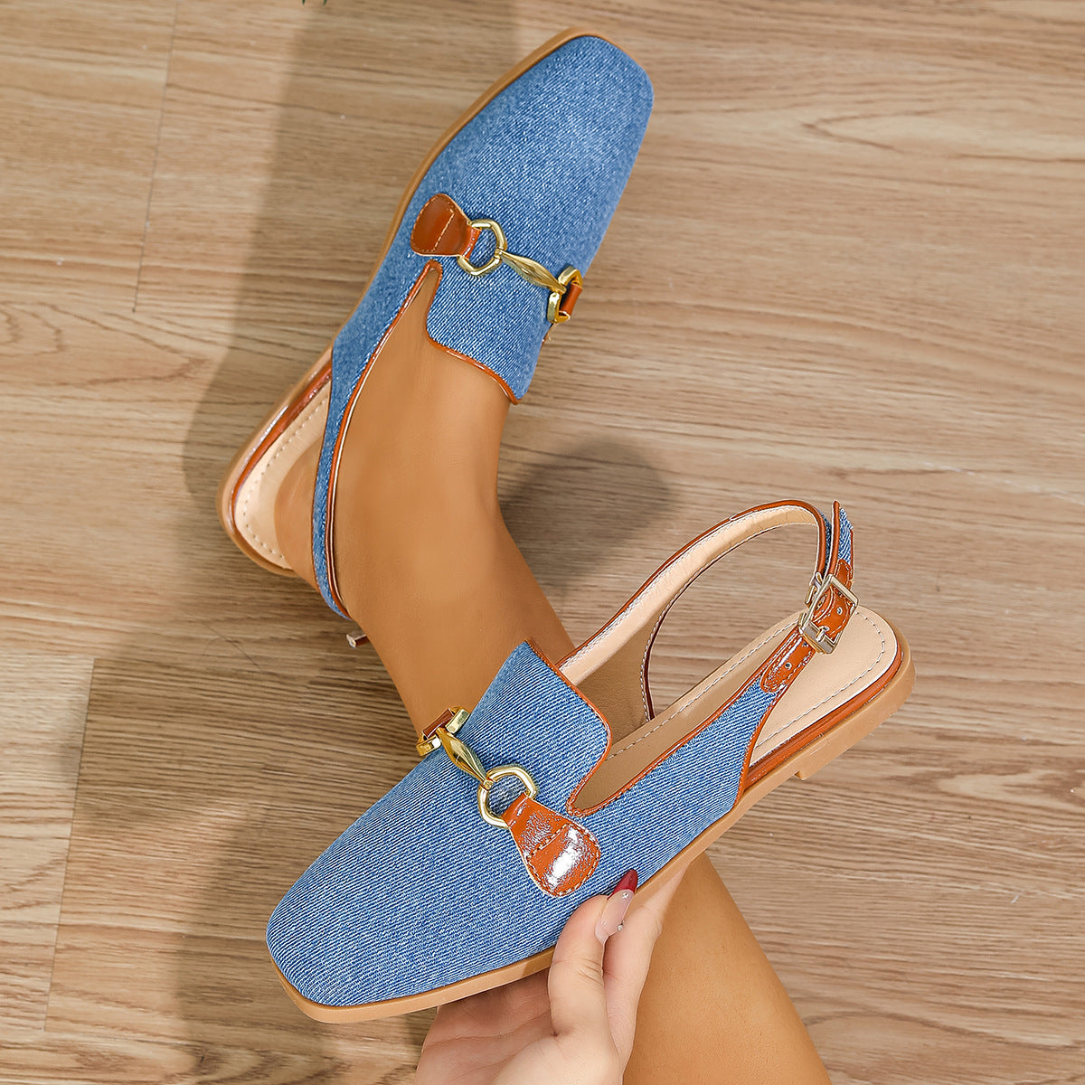 Soft Slingback Flat Dressy Loafers