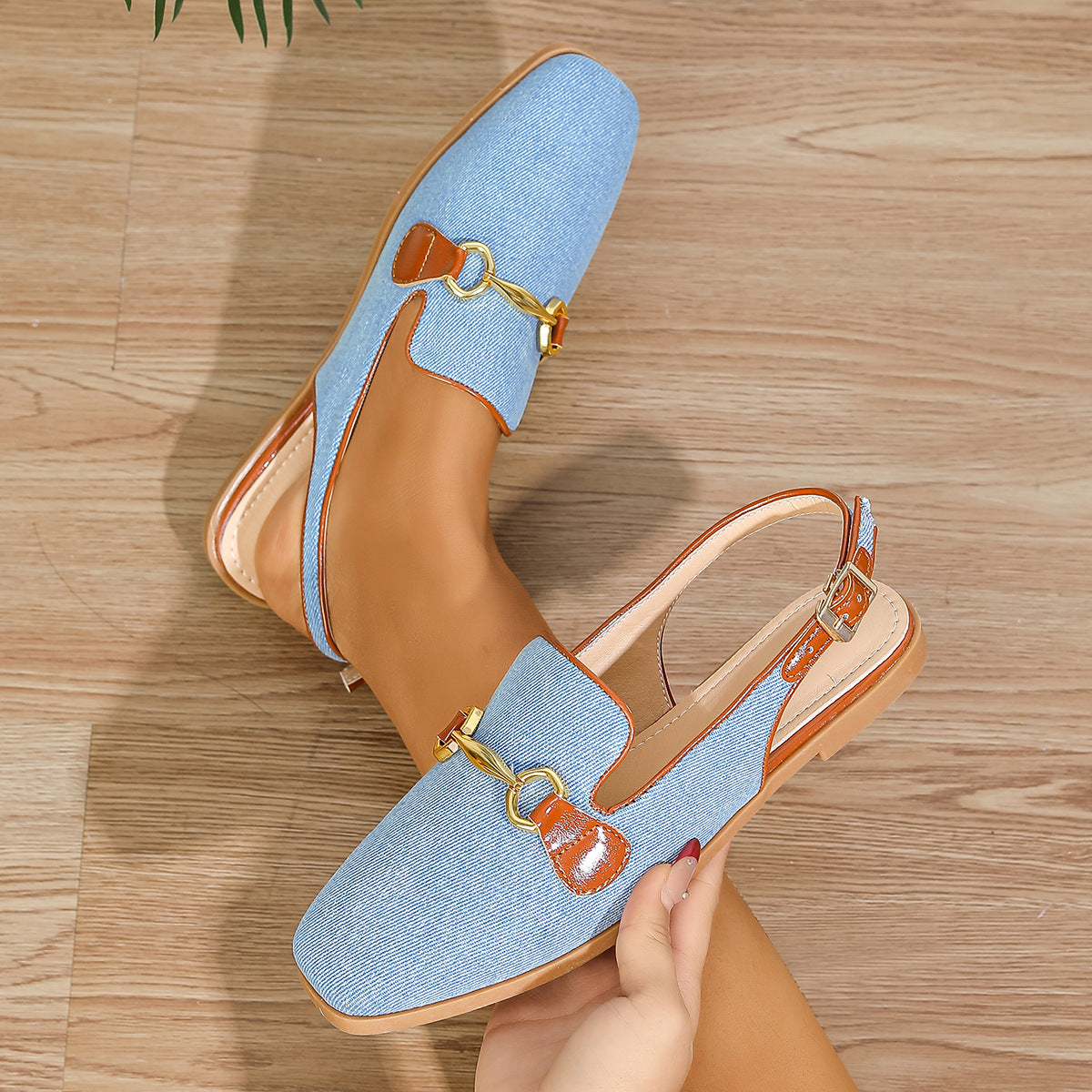 Soft Slingback Flat Dressy Loafers