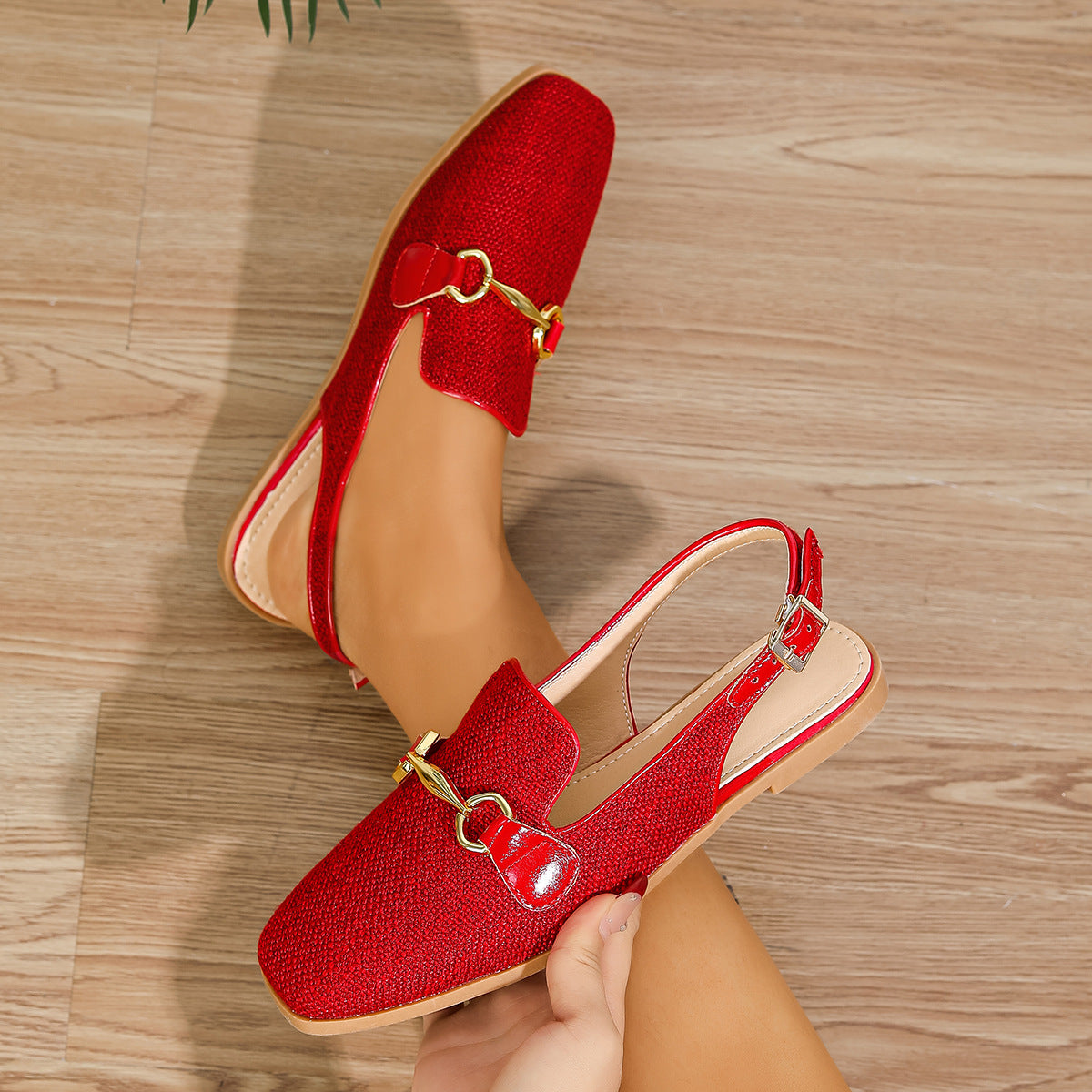 Soft Slingback Flat Dressy Loafers