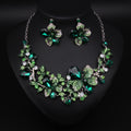 Elegant Flor Bold Statement Necklace Earrings Set