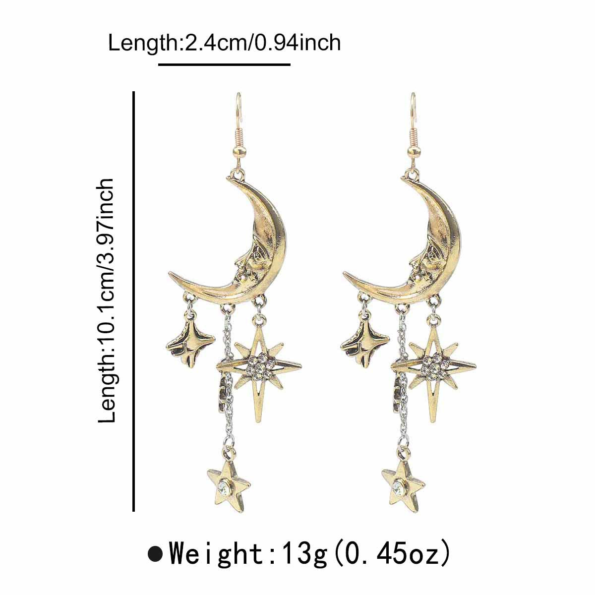Statement Moon&Sun Necklace Earrings