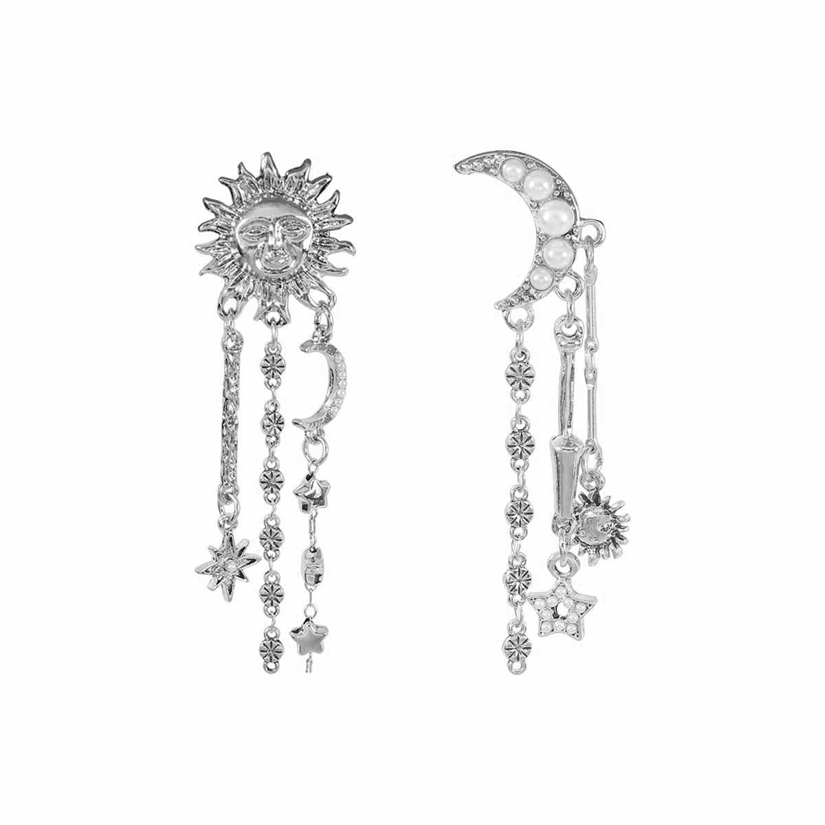 Statement Moon&Sun Necklace Earrings