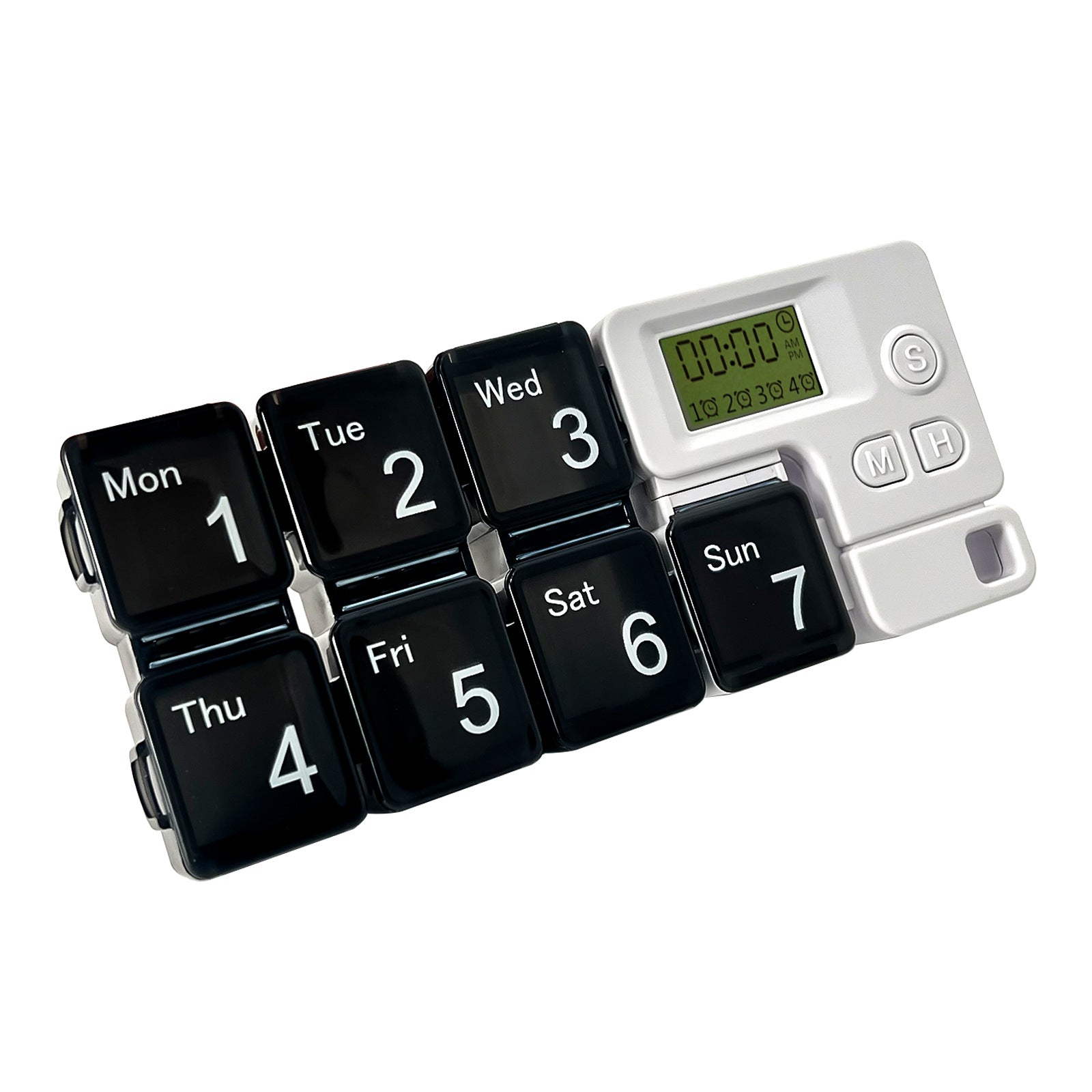 Weekly Pill Box with AM/PM Automatic Alarm Reminder