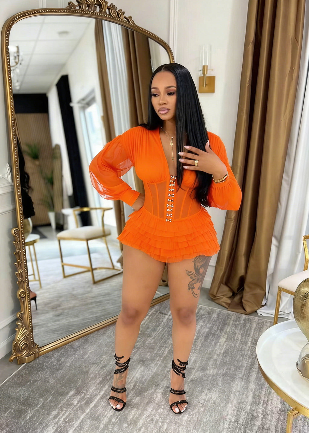 Chill V-Neck Frilled Romper
