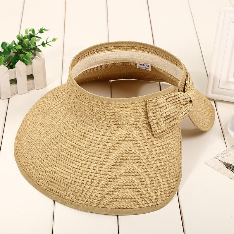Open Top Straw Visor Hat