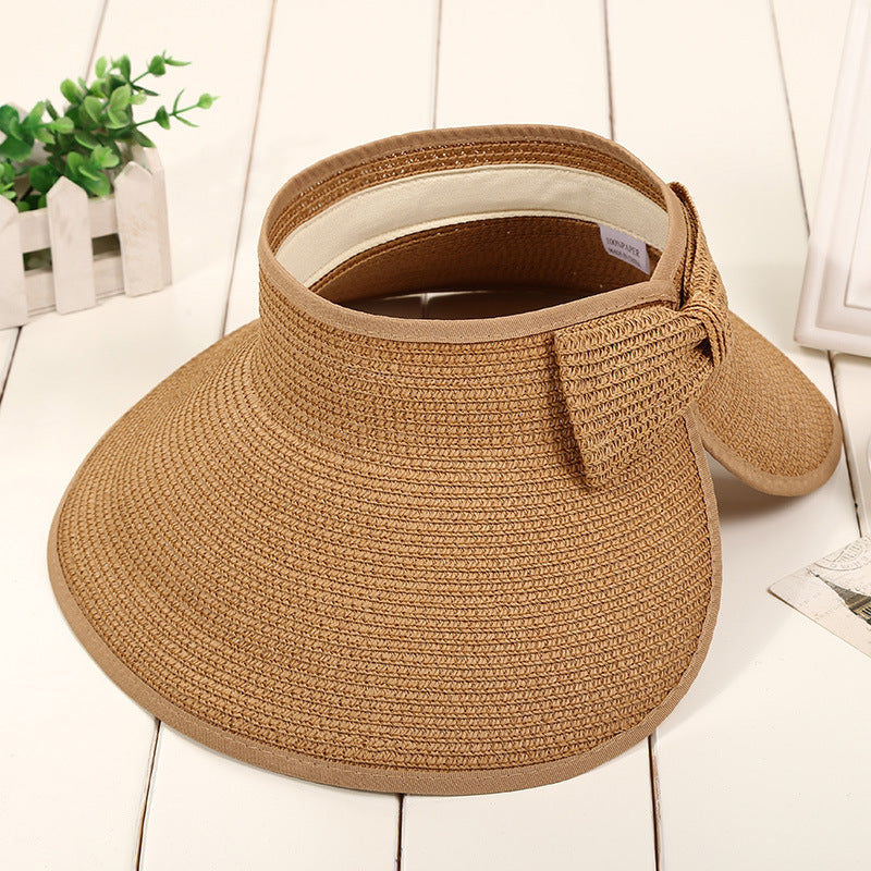 Open Top Straw Visor Hat