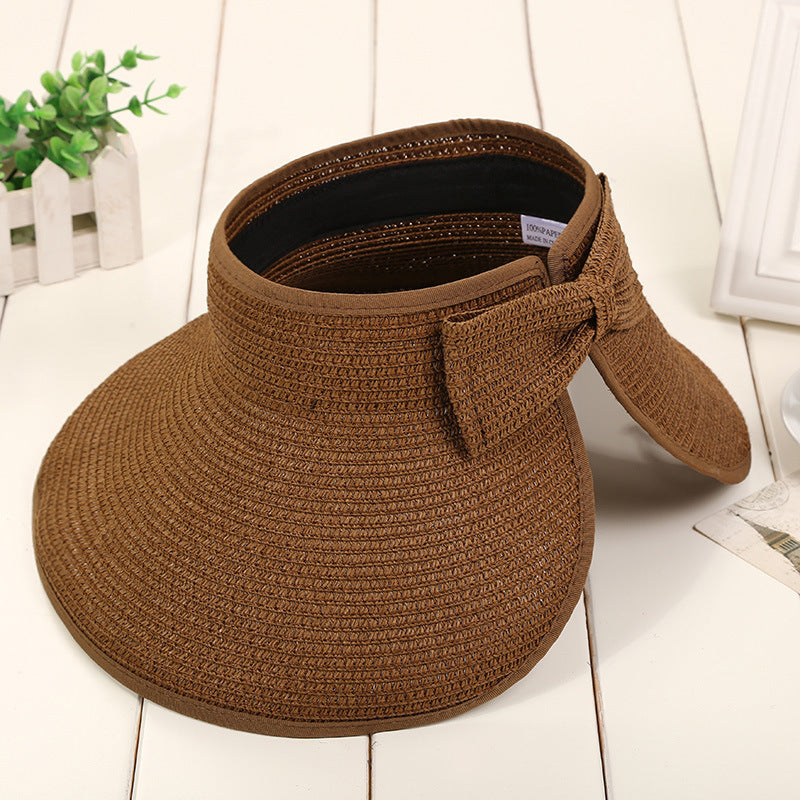 Open Top Straw Visor Hat