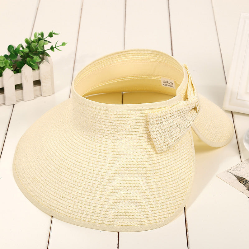Open Top Straw Visor Hat