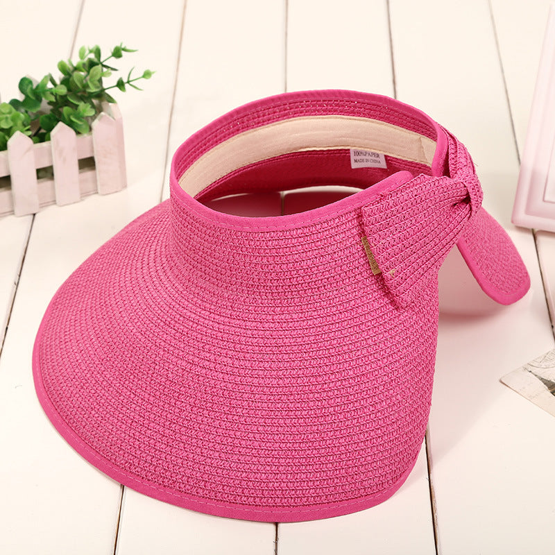 Open Top Straw Visor Hat