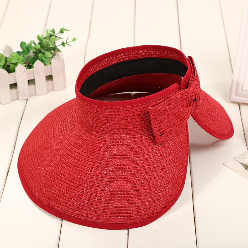 Open Top Straw Visor Hat
