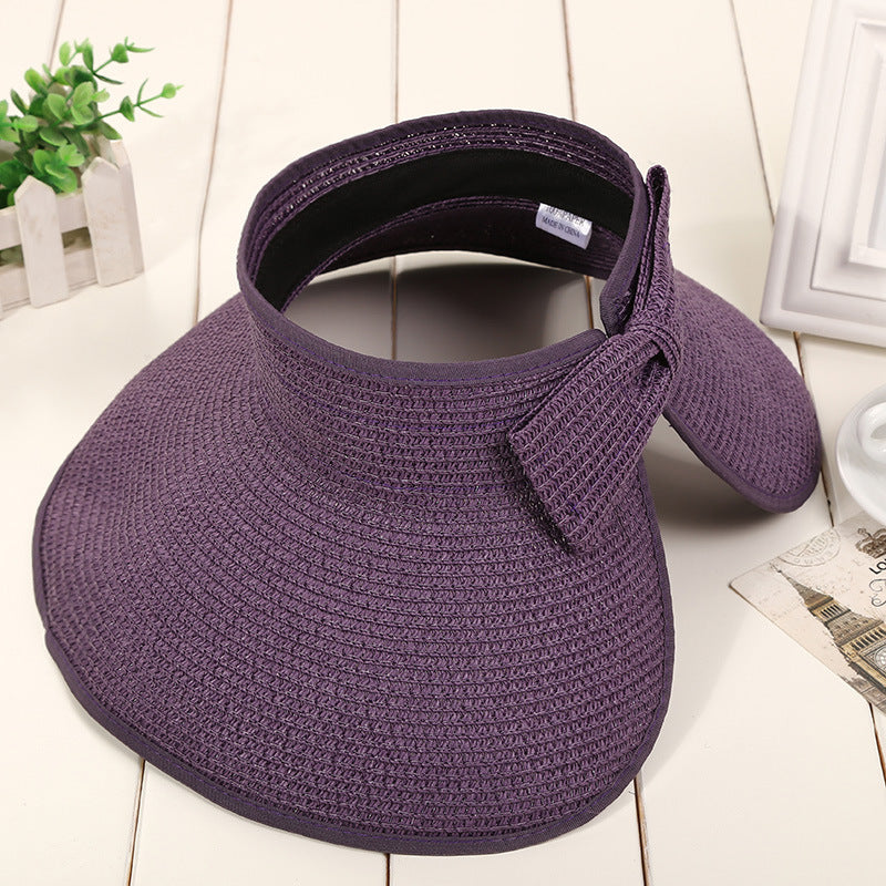 Open Top Straw Visor Hat