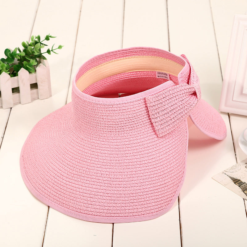 Open Top Straw Visor Hat