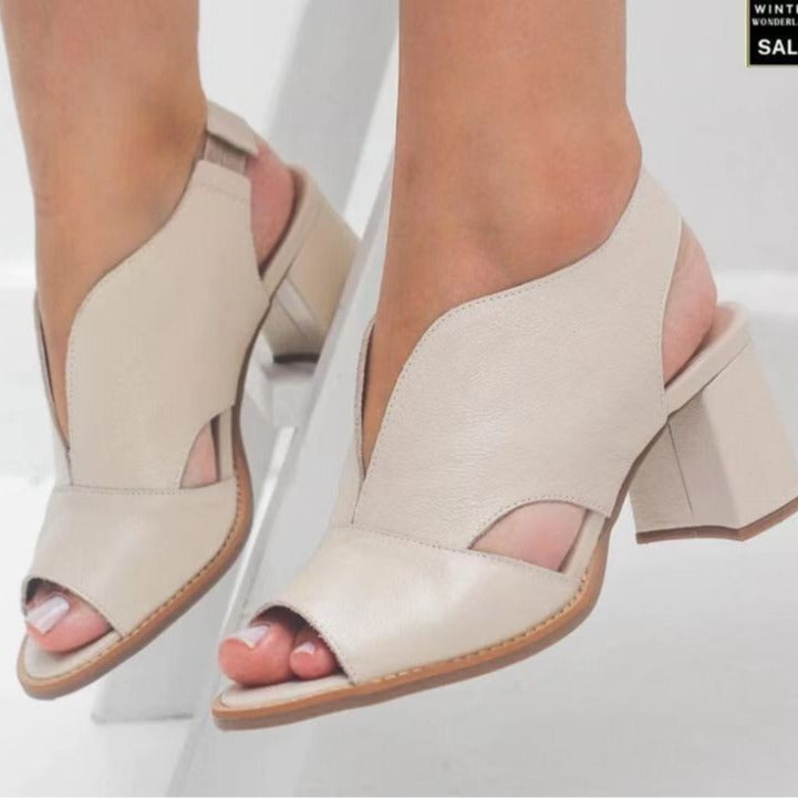 Women's Fishmouth Thick Heel Shoes