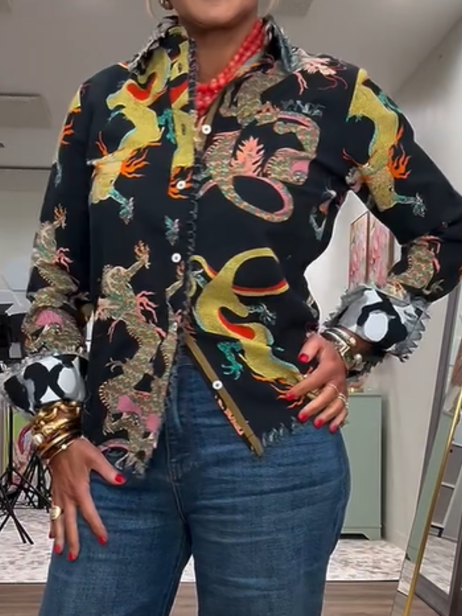 Mystic Dragon Print Shirt