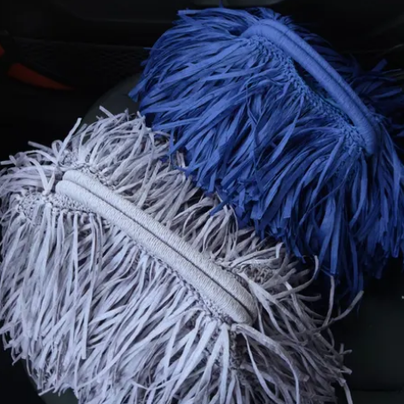 Raffia Fringe Clutch