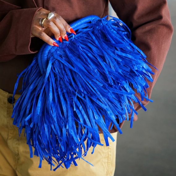 Dazzle Raffia Tote Bag