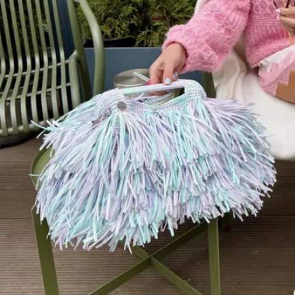 Dazzle Raffia Tote Bag