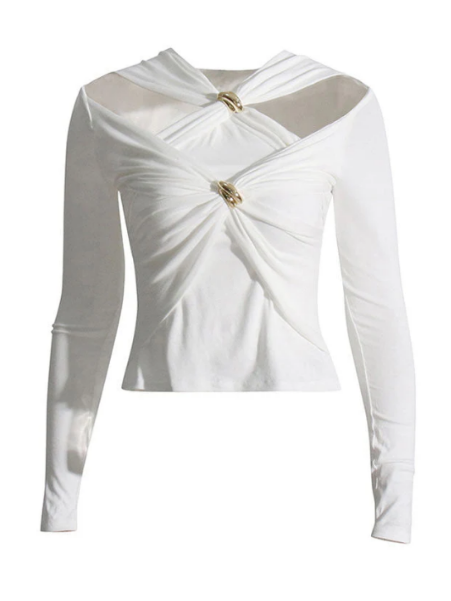Cut Out Crop Fitted Top