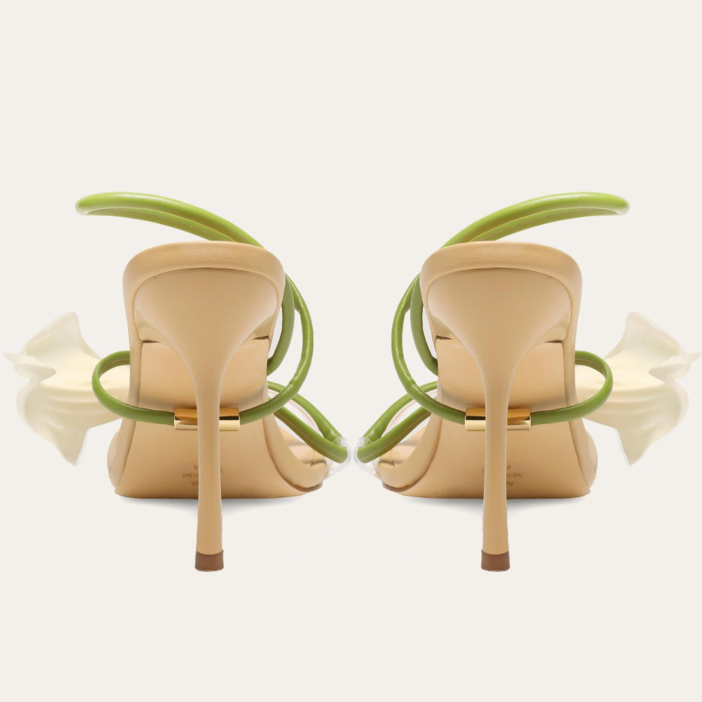 Calla Lily-shaped Heeled Sandals