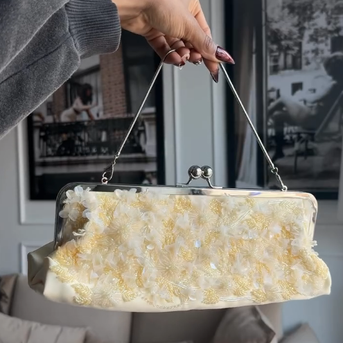 Demure Sequin Clutch