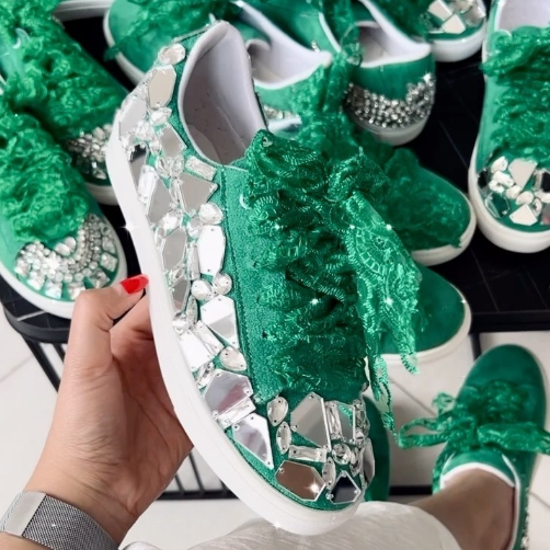 Shiny Flat Casual Shoes
