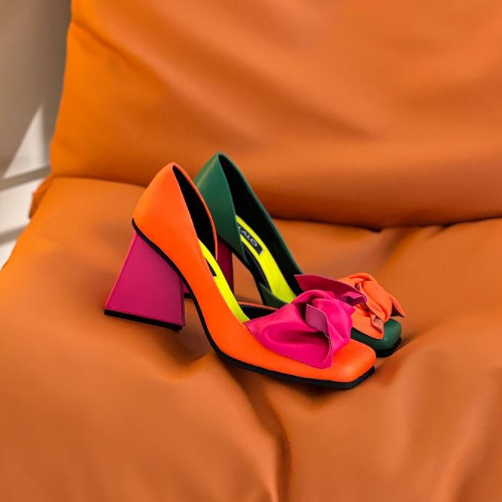 Colorful Bow Heels