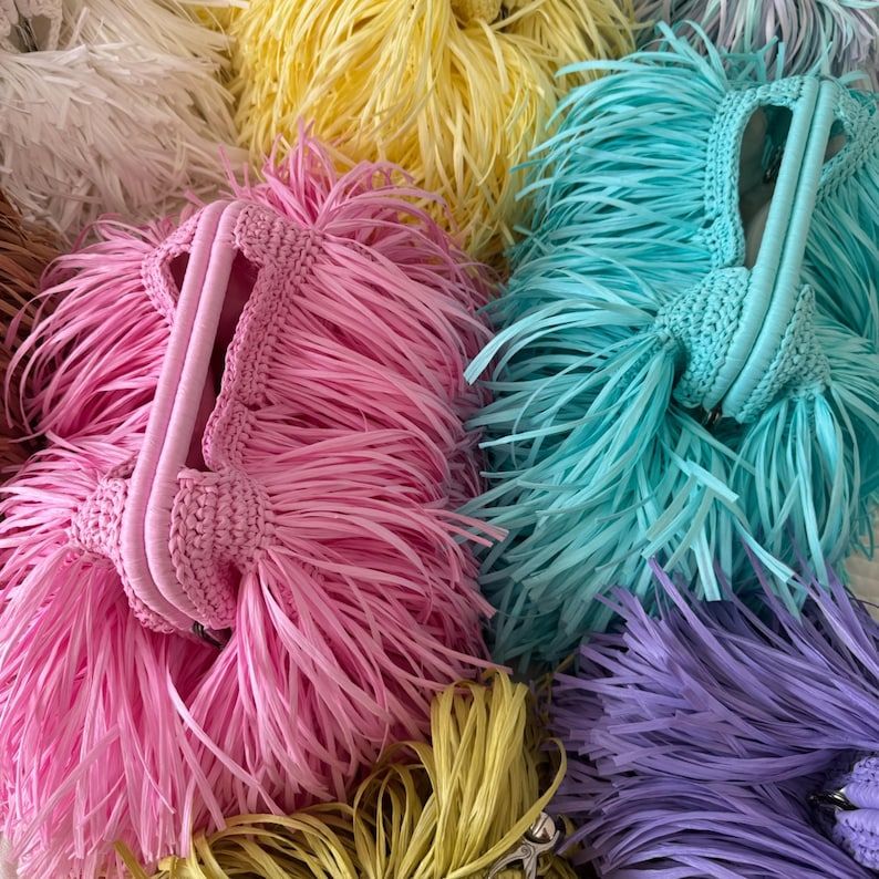 Dazzle Raffia Tote Bag