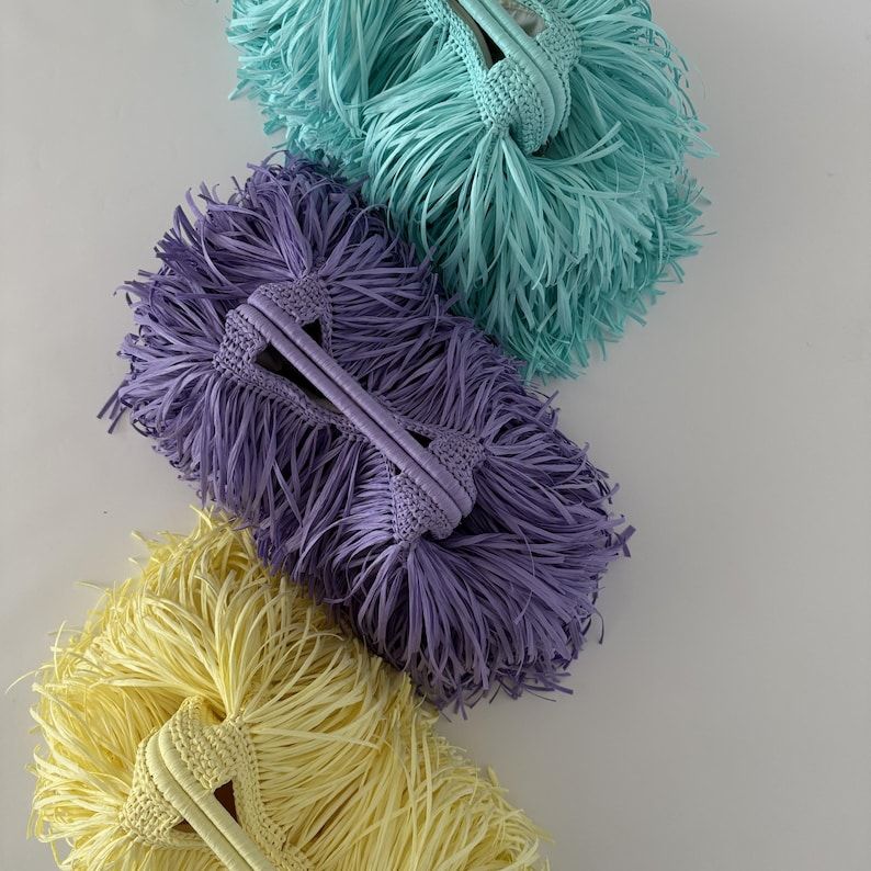 Dazzle Raffia Tote Bag