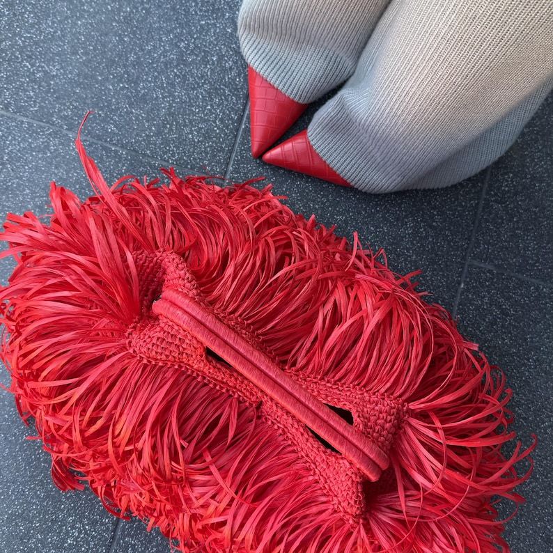 Dazzle Raffia Tote Bag