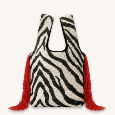 Chic Tassel Mini Zebra Handbag
