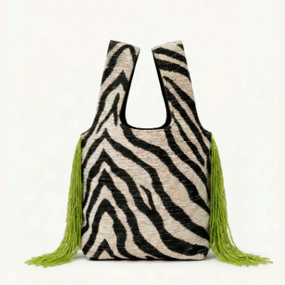 Chic Tassel Mini Zebra Handbag