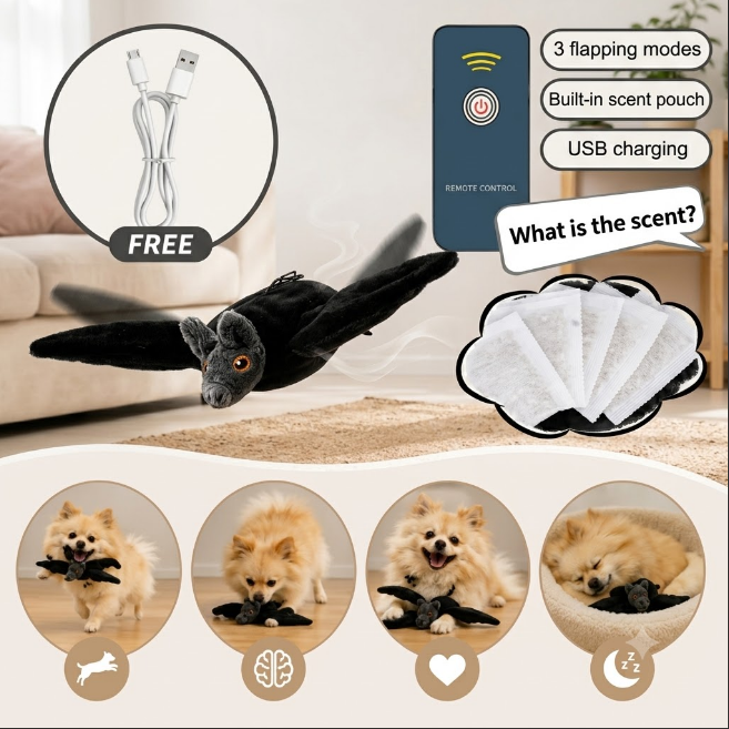 Flying Bat Toy For Hyperactive Dogs
