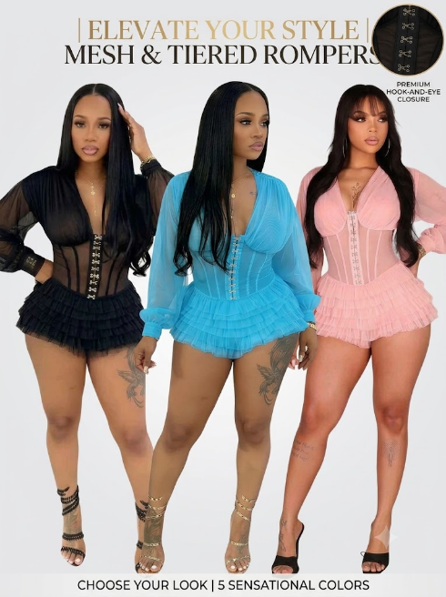 Chill V-Neck Frilled Romper