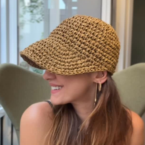 Woven Straw Baseball Cap