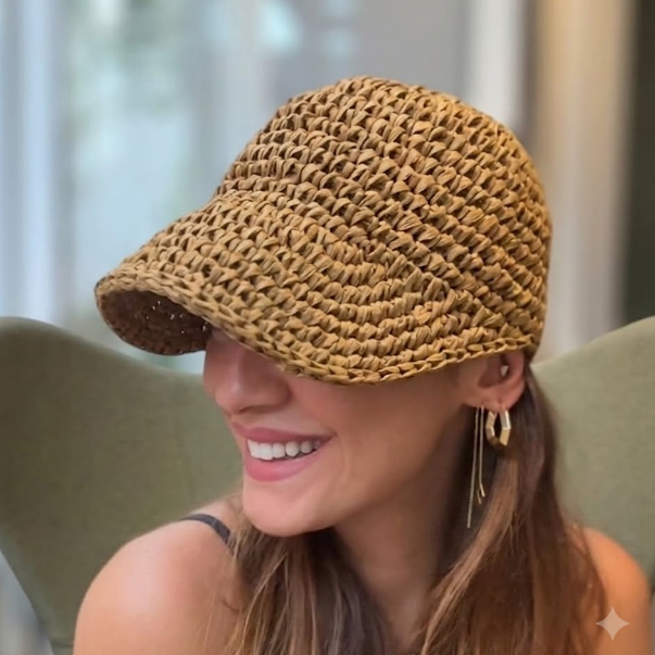 Woven Straw Baseball Cap